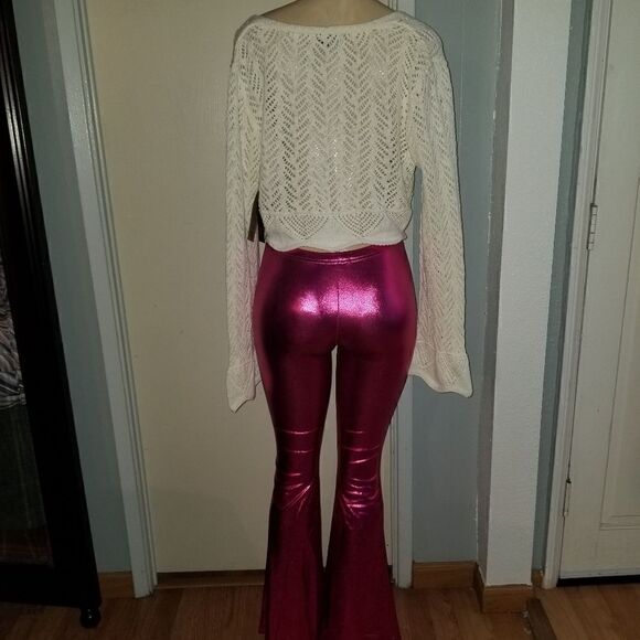 FRYE Open Knit Pointelle Ruffle Cardigan CREAM NWT - Picture 11 of 14